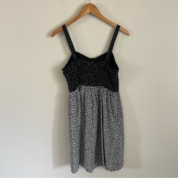 NWOT Lottie & Holly Polka Dot Mini Dress Black and Cream Size Medium - Picture 6 of 9